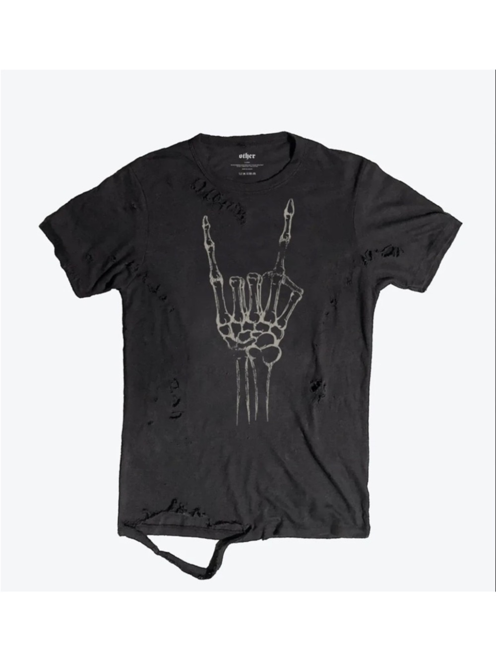 OTHER UK Rock Thrasher T-shirt Womens Sz Large Black Punk Rock Distressed Metal